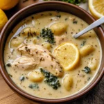 Creamy Winter Lemon Chicken Gnocchi Soup