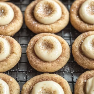 Eggnog Snickerdoodle Thumbprint Cookies