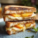 Honey Peach & White Cheddar Grilled Cheese