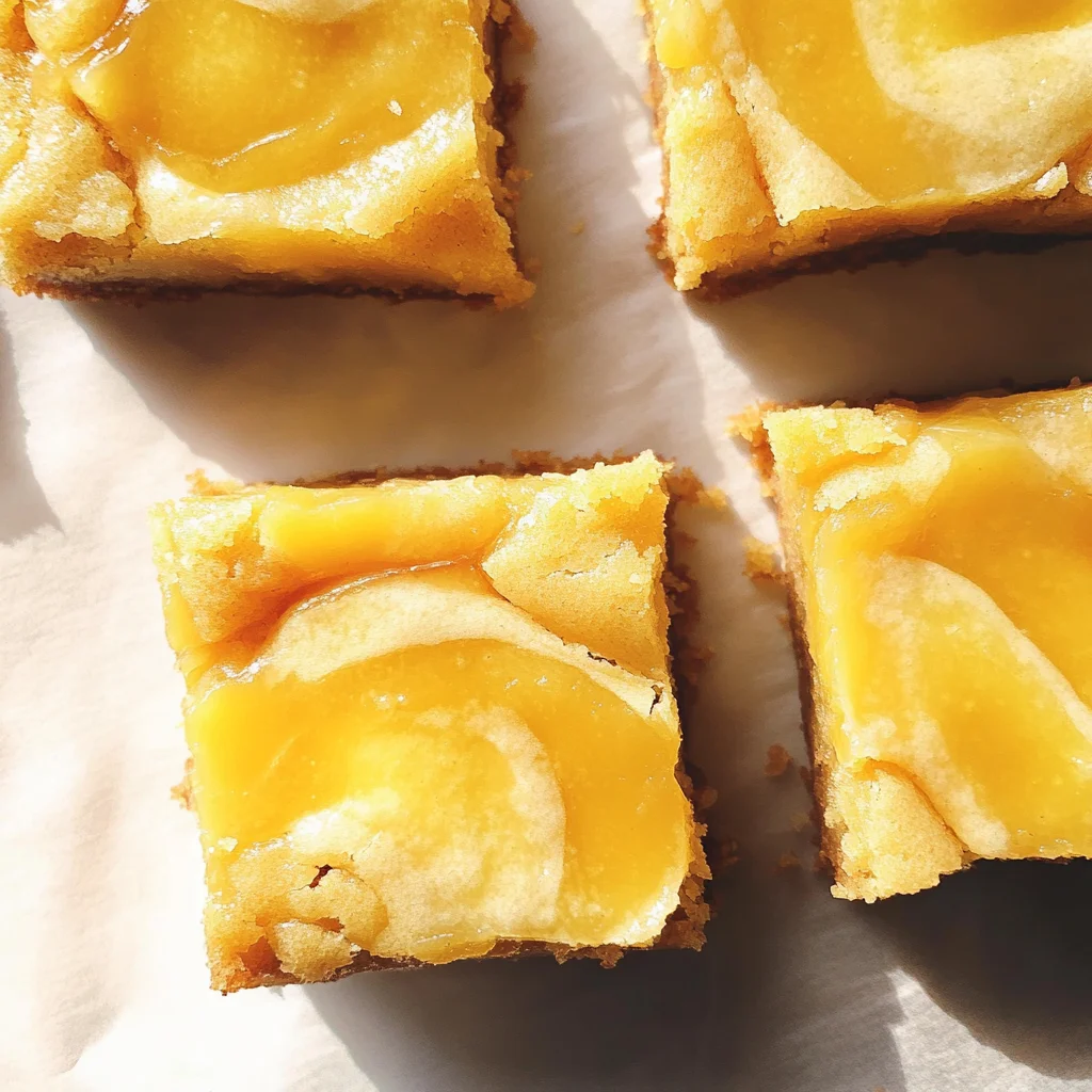 Lemon Curd Blondie Bars