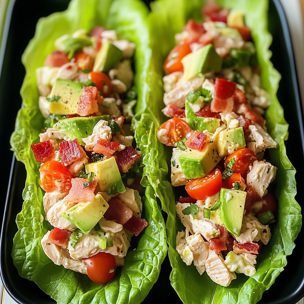 Light & Tasty BLT Chicken Salad Lettuce Wraps
