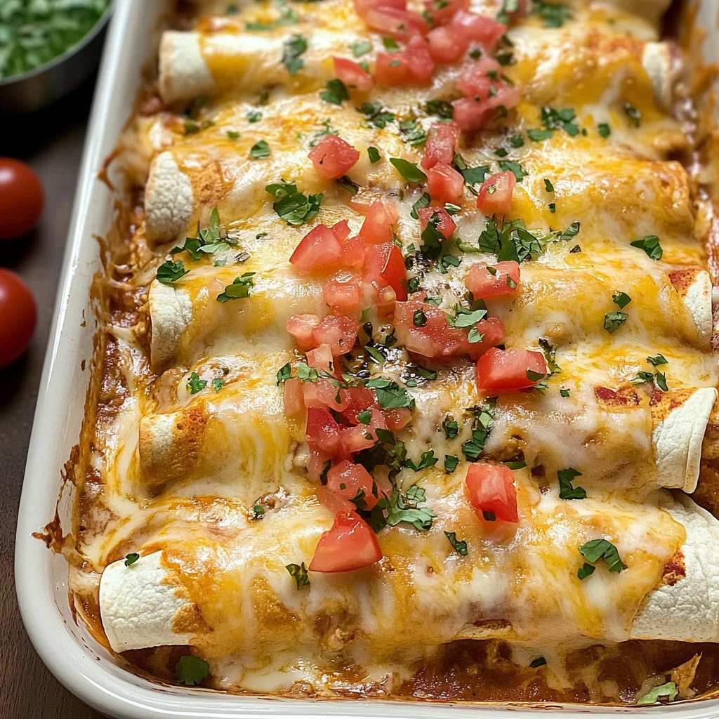 Queso Chicken Enchiladas