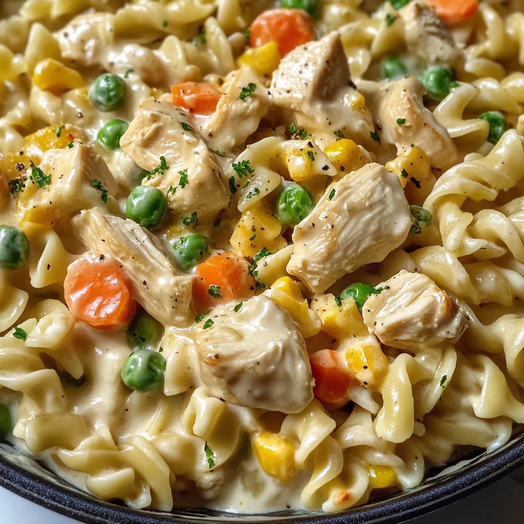 Quick Chicken Pot Pie Pasta