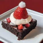 Santa Hat Brownies