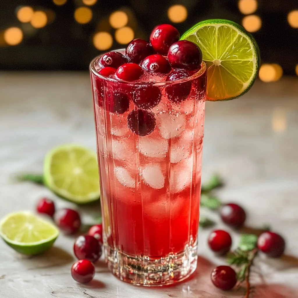 Vanilla Cranberry Crush Mocktail Recipe