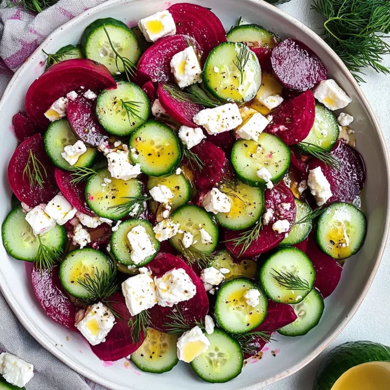 Vibrantly Easy Beet Salad with Feta and Cucumbers Delight