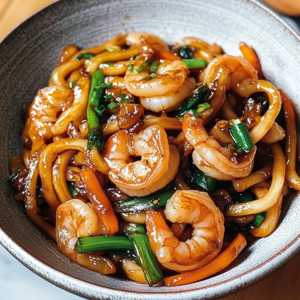 Yaki Udon with Shrimp