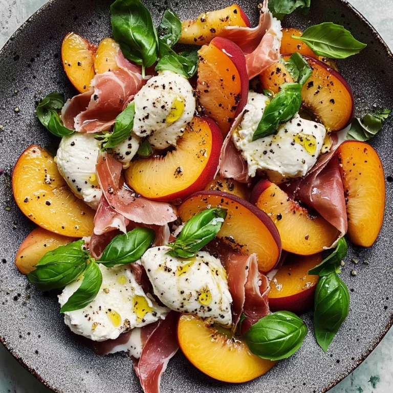 10-Minute Peach & Burrata Salad