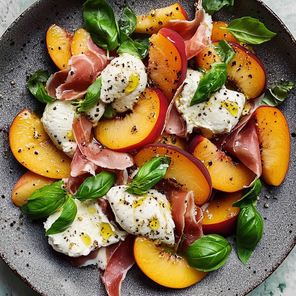 10-Minute Peach & Burrata Salad