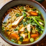 Aromatic Ginger Scallion Chicken Noodle Soup