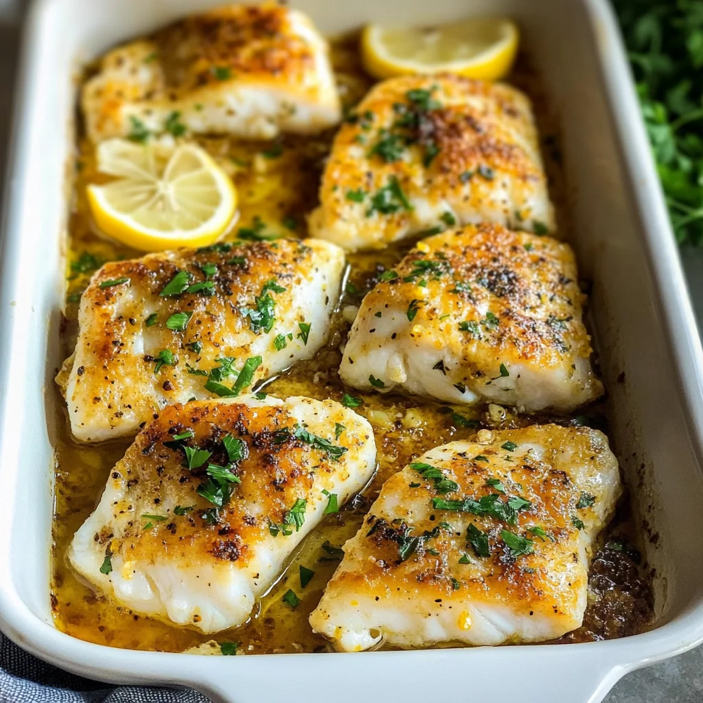 Baked Cod Recipe with Lemon and Garlic