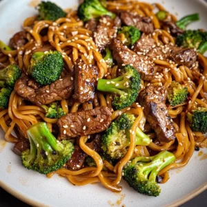 Beef and Broccoli Lo Mein Noodles
