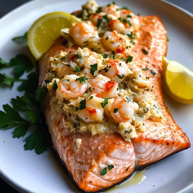 Elegant Crab Shrimp Stuffed Salmon