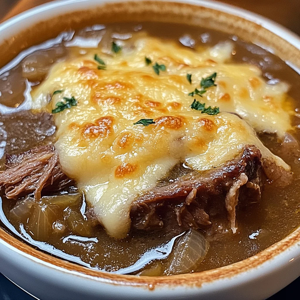 French Onion Beef Short Rib Soup