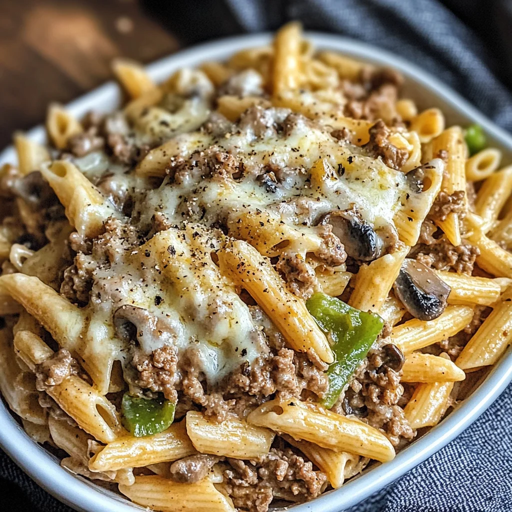 Philly Cheesesteak Pasta