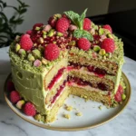 Pistachio Raspberry Cake