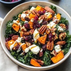 Roasted Sweet Potato Kale Salad