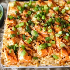 Spicy Salmon Sushi Bake Recipe