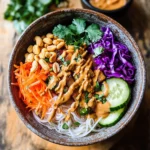 Spring Roll Bowl with Peanut Sauce