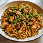 Sticky Garlic Chicken Noodles Recipe