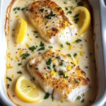 Tasty Baked Cod in Coconut Lemon Cream Sauce