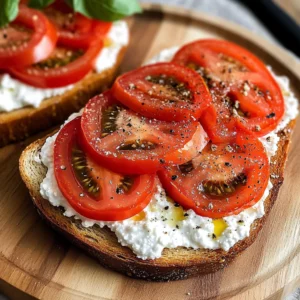 Tomato and Cottage Cheese Toast