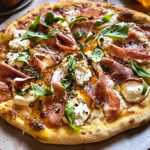 White Pizza with Prosciutto & Hot Honey