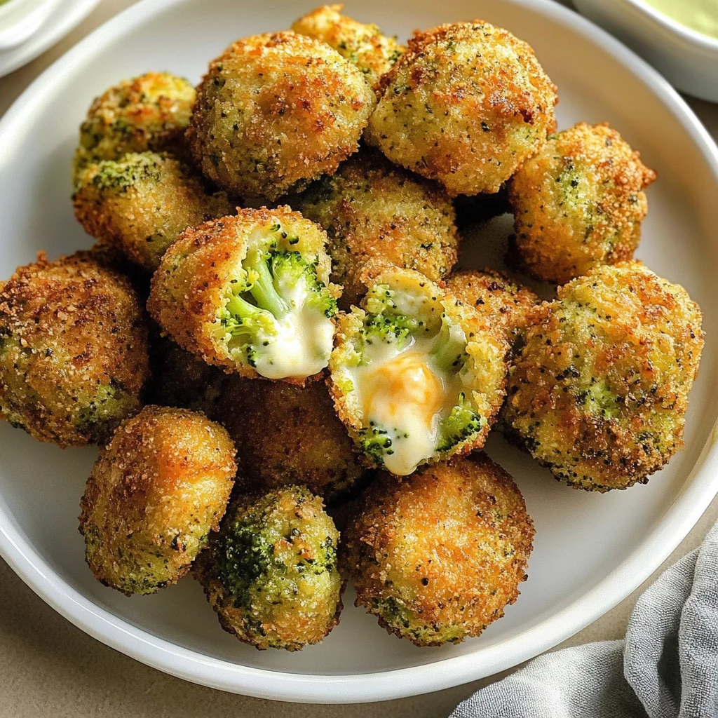 Air Fryer Broccoli Cheddar Poppers