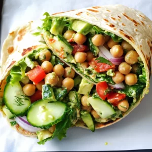 Avocado Chickpea Salad Wrap
