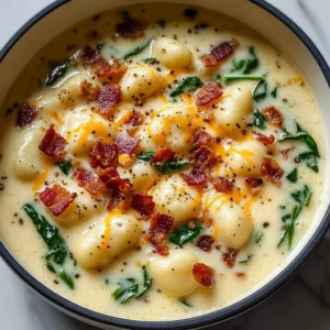 Bacon Cheddar Gnocchi Soup