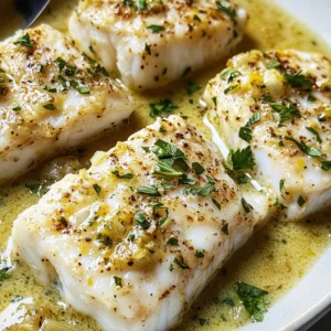 Baked Cod in Coconut Lemon Cream Sauce