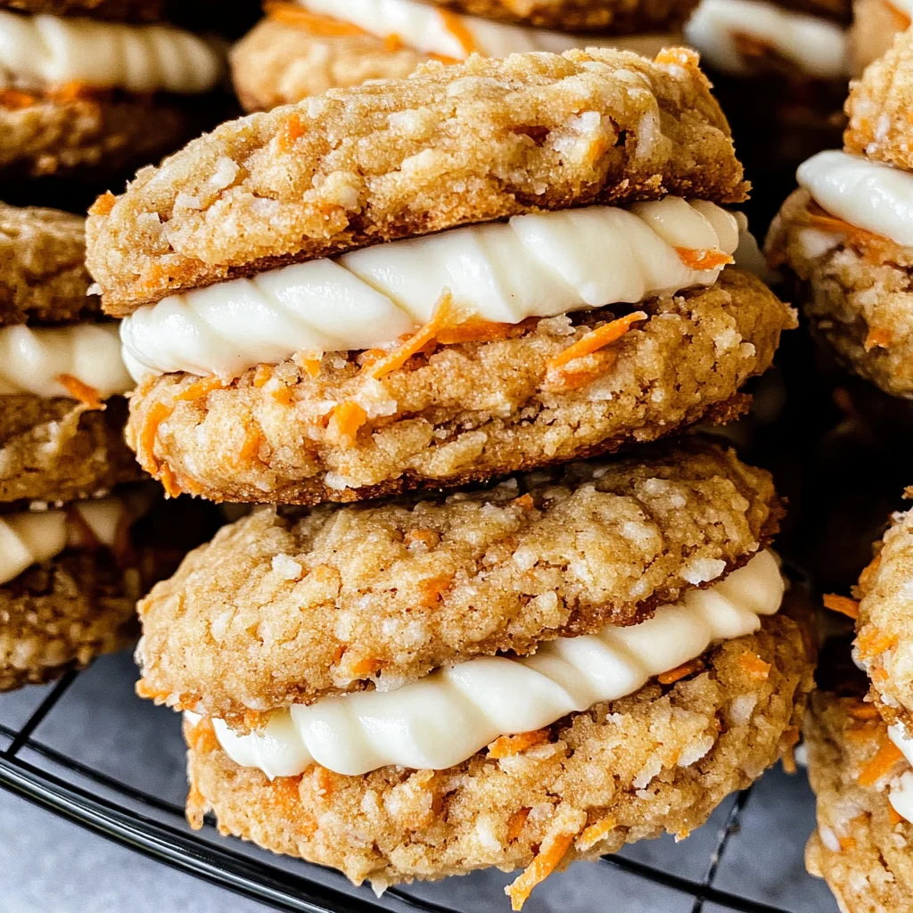 Carrot Cake Cookie Sandwiches
