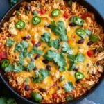 Cheesy Chicken Enchilada Rice Skillet (One-Pan Dinner)