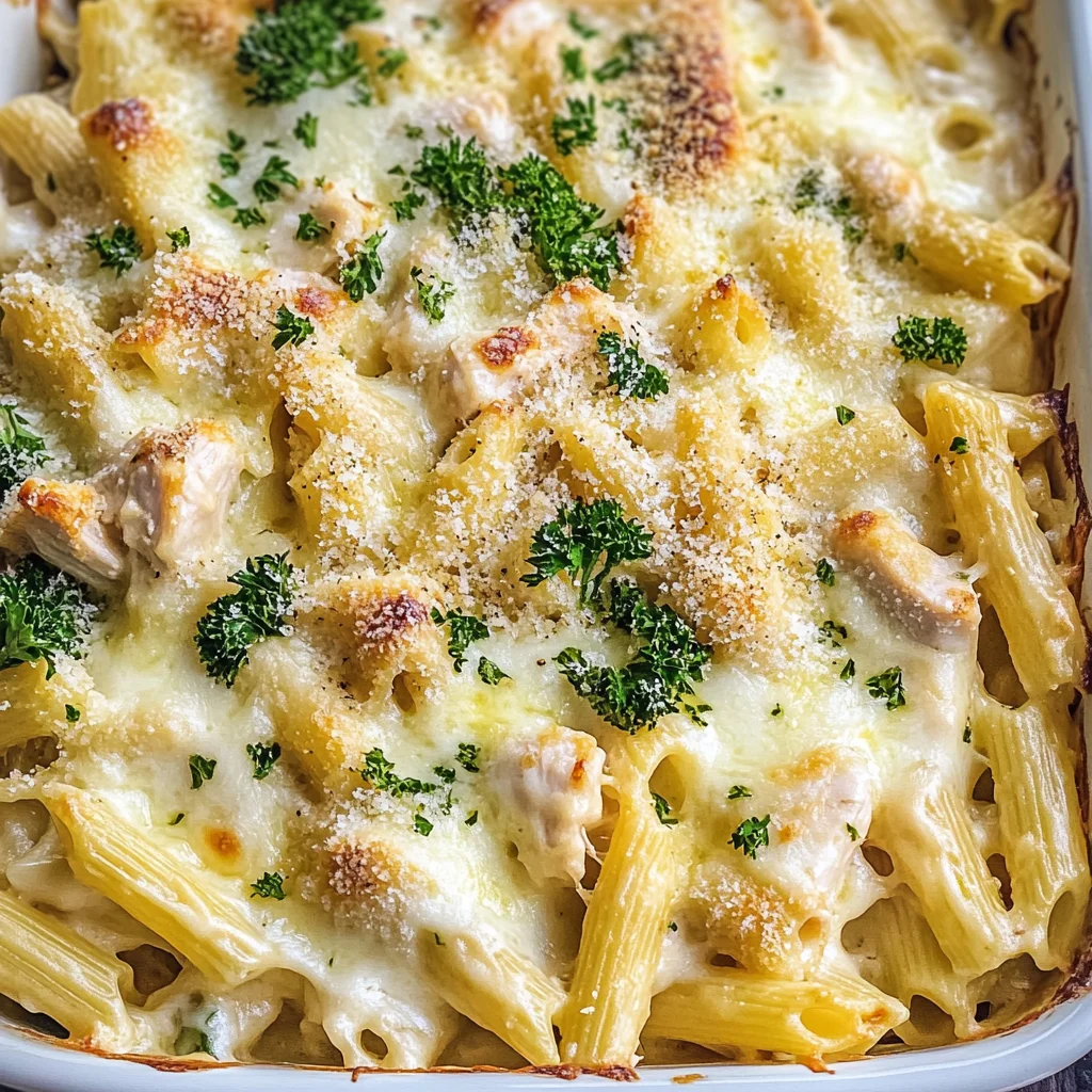 Chicken Alfredo Pasta Bake