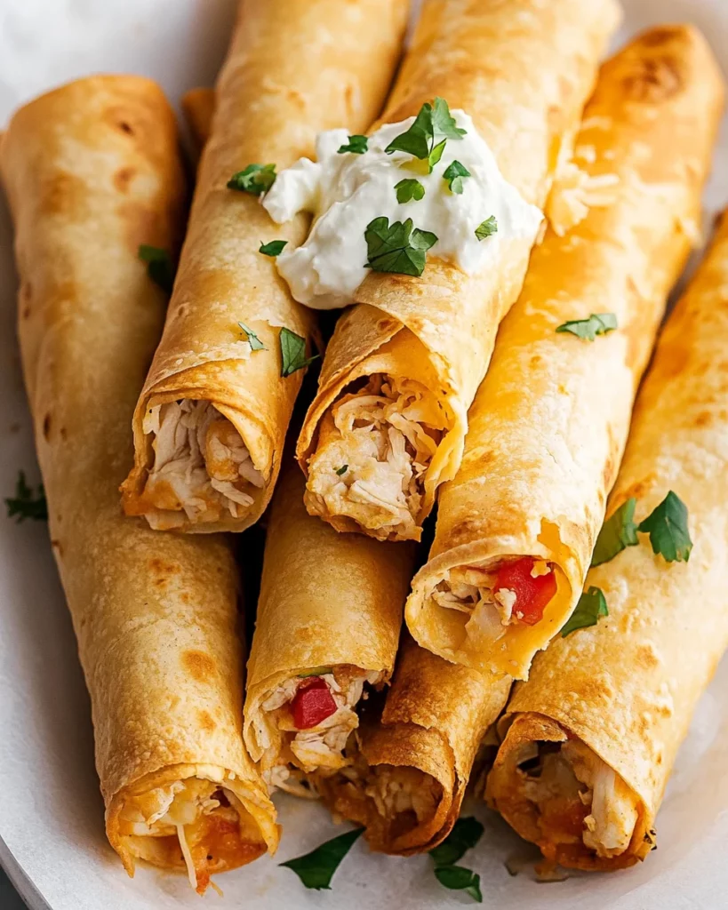 Cream Cheese Chicken Taquitos