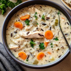 Creamy Crockpot Chicken Wild Rice Soup