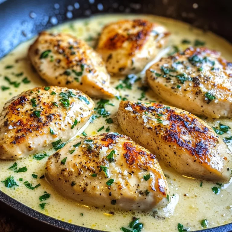 Creamy Lemon Garlic Chicken Breast Skillet