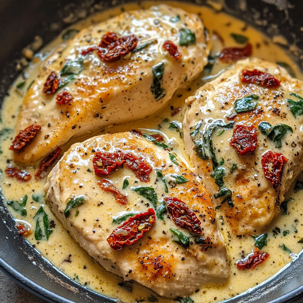 Creamy Tuscan Chicken Breast (One-Skillet Dinner)