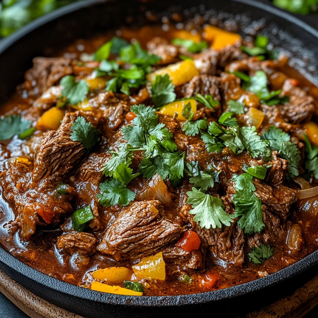 Easy Cheesy Birria-Inspired Beef Skillet