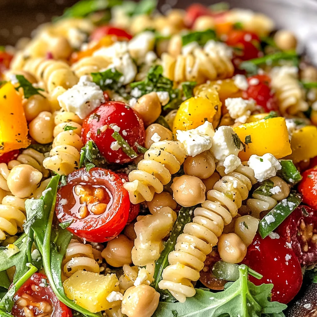 Greek Chickpea Pasta Salad (Gluten-Free)