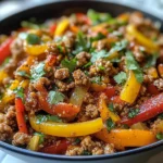 Ground Turkey and Peppers