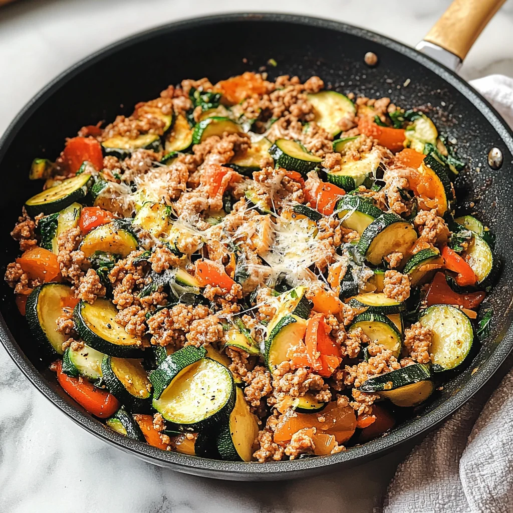Ground Turkey and Zucchini Skillet