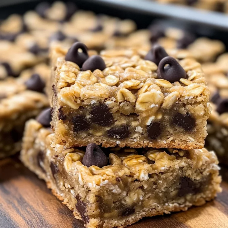 Healthy Chocolate Chip Oatmeal Bars Recipe
