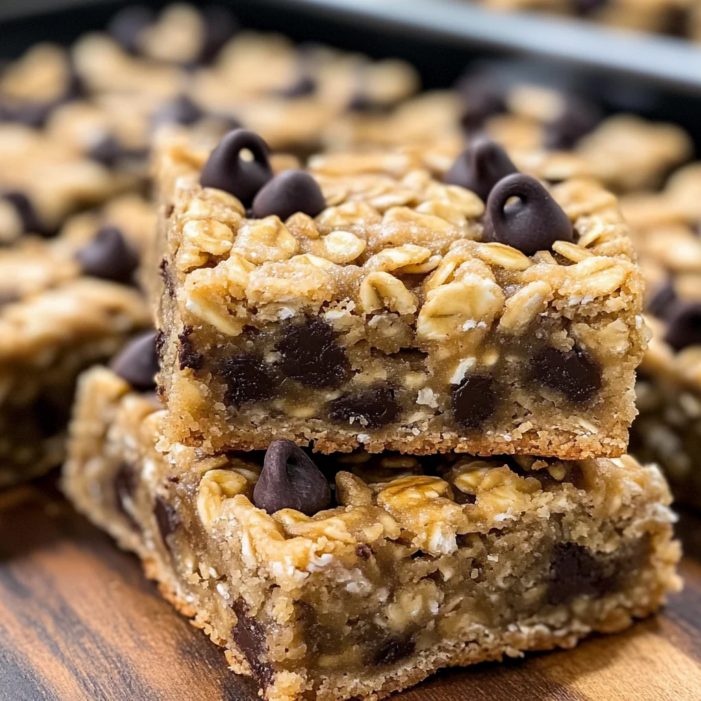 Healthy Chocolate Chip Oatmeal Bars Recipe