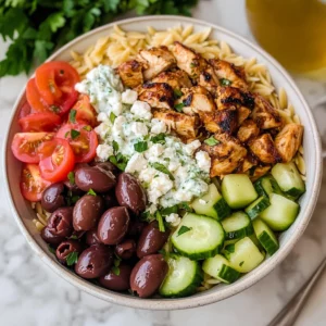 Homemade Chicken Gyro Bowl