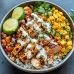 Mexican Street Corn Chicken Rice Bowl (Elote-Style)