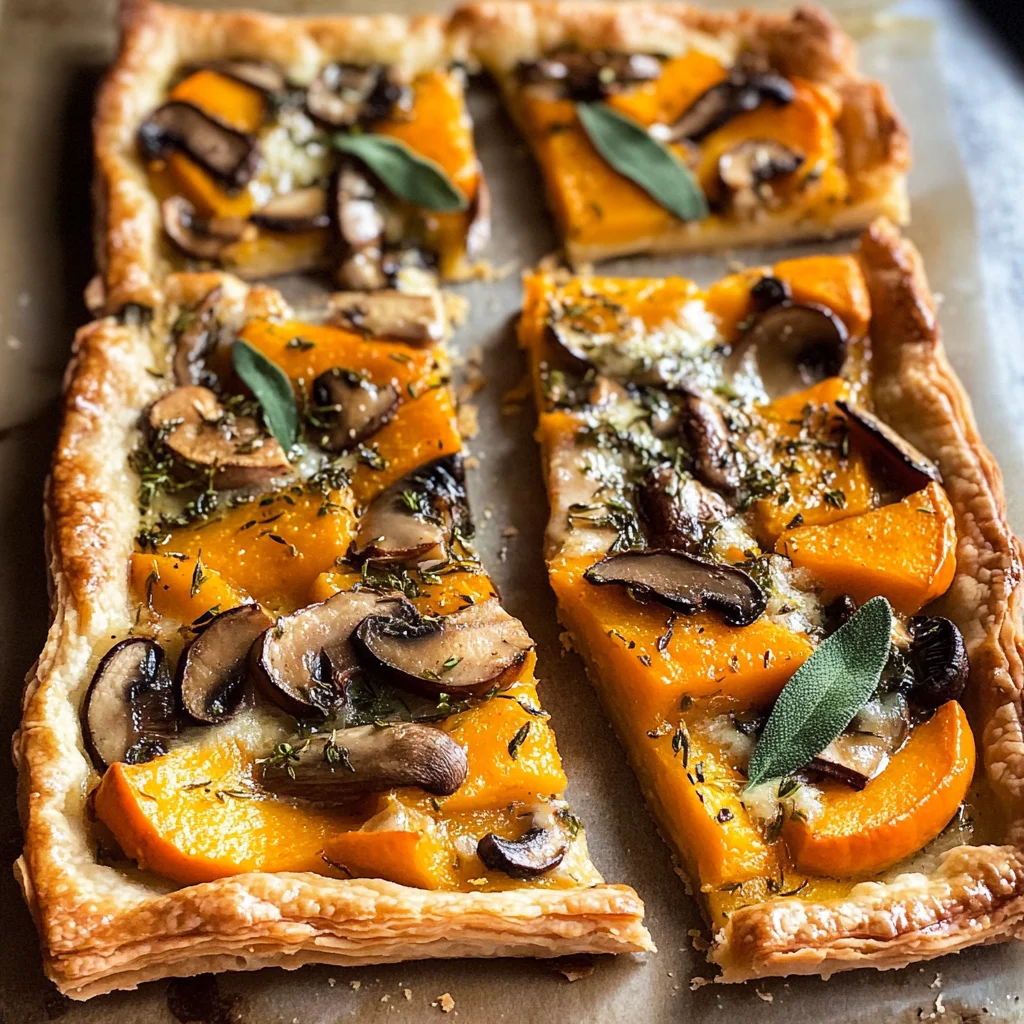 Pumpkin Sage & Mushroom Tart