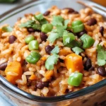 Rice and Bean Casserole with Sweet Potatoes