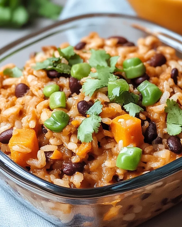 Rice and Bean Casserole with Sweet Potatoes