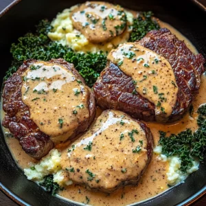 Savory Gaelic Irish Steaks with Whiskey Cream and Colcannon